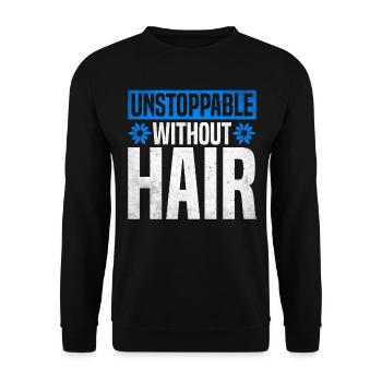 Alopécie areata Awareness Perte de cheveux - Sweat-shirt Unisexe - noir - Devant - Alina (178cm) & Michal (187cm)