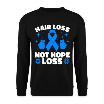 Alopécie areata Awareness Perte de cheveux - Sweat-shirt Unisexe - noir - Devant - Alina (178cm) & Michal (187cm)