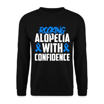 Alopécie areata Awareness Perte de cheveux - Sweat-shirt Unisexe - noir - Devant - Alina (178cm) & Michal (187cm)
