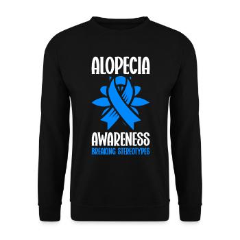 Alopécie areata Awareness Perte de cheveux - Sweat-shirt Unisexe - noir - Devant - Alina (178cm) & Michal (187cm)