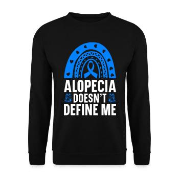Alopécie areata Awareness Perte de cheveux - Sweat-shirt Unisexe - noir - Devant - Alina (178cm) & Michal (187cm)