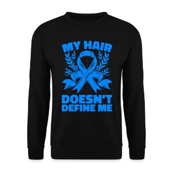 Alopécie areata Awareness Perte de cheveux - Sweat-shirt Unisexe - noir - Devant - Alina (178cm) & Michal (187cm)