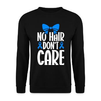 Alopécie areata Awareness Perte de cheveux - Sweat-shirt Unisexe - noir - Devant - Alina (178cm) & Michal (187cm)