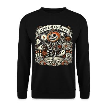 Halloween - Dance of the Ghosts - Unisex Sweatshirt - black - Front - Alina (178cm) & Michal (187cm)