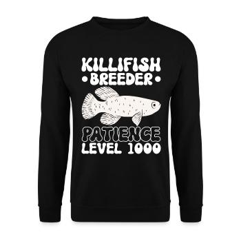 Killifish Quarium Fish - Unisex Sweatshirt - black - Front - Alina (178cm) & Michal (187cm)