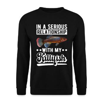 Killifish Quarium Fish - Unisex Sweatshirt - black - Front - Alina (178cm) & Michal (187cm)