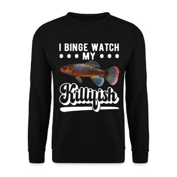 Killifish Quarium Fish - Sweat-shirt Unisexe - noir - Devant - Alina (178cm) & Michal (187cm)