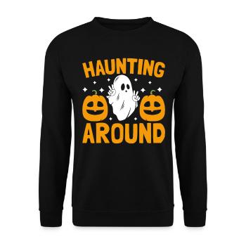 Halloween Costume - Unisex Sweatshirt - black - Front - Alina (178cm) & Michal (187cm)