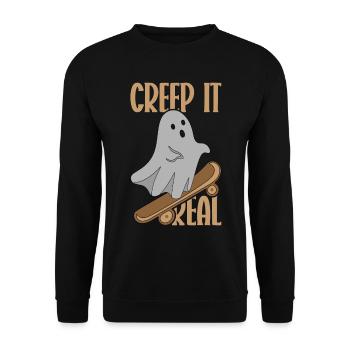 Halloween Costume - Unisex Sweatshirt - black - Front - Alina (178cm) & Michal (187cm)