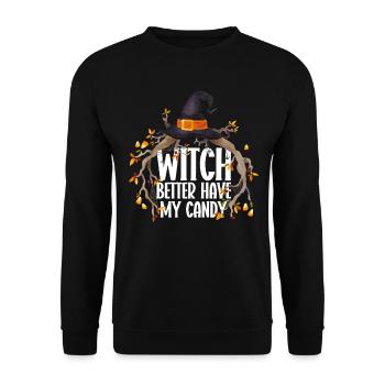 Halloween Costume - Unisex Sweatshirt - black - Front - Alina (178cm) & Michal (187cm)