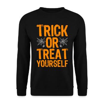 Halloween Costume - Unisex Sweatshirt - black - Front - Alina (178cm) & Michal (187cm)
