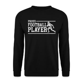 American Football Game - Proud Football Player - Unisex Sweatshirt - black - Front - Alina (178cm) & Michal (187cm)