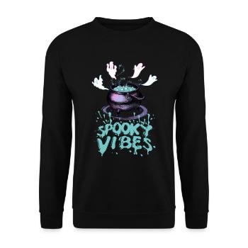 Chaudron bouillonnant et design fantôme - Sweat-shirt Unisexe - noir - Devant - Alina (178cm) & Michal (187cm)