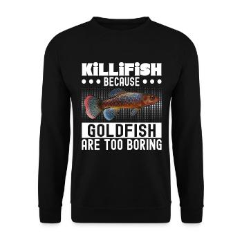 Killifish Quarium Fish - Unisex Sweatshirt - black - Front - Alina (178cm) & Michal (187cm)