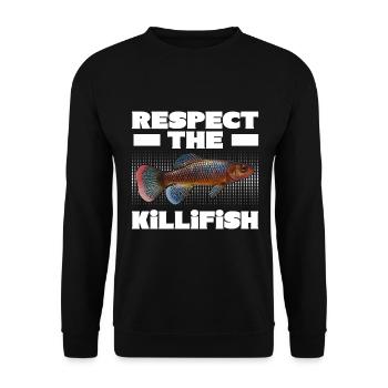 Killifish Quarium Fish - Unisex Sweatshirt - black - Front - Alina (178cm) & Michal (187cm)