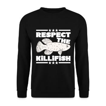 Killifish Quarium Fish - Unisex Sweatshirt - black - Front - Alina (178cm) & Michal (187cm)