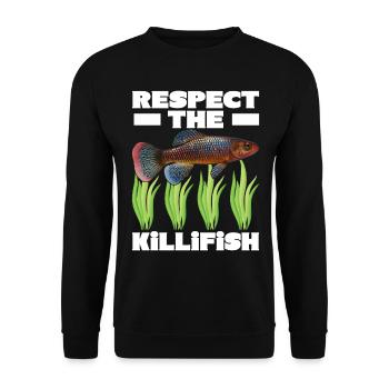 Killifish Quarium Fish - Sweat-shirt Unisexe - noir - Devant - Alina (178cm) & Michal (187cm)