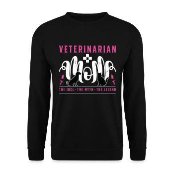 Veterinarian Mom The Idol The Myth The Vet Nurse - Unisex Sweatshirt - black - Front - Alina (178cm) & Michal (187cm)