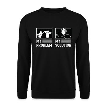 Médecine vétérinaire Mon problème Mon pictogramme Papa - Sweat-shirt Unisexe - noir - Devant - Alina (178cm) & Michal (187cm)