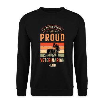 Veterinary Medicine A Short Story I Am A Vet Nurse - Unisex Pullover - Schwarz - Vorne - Alina (178cm) & Michal (187cm)