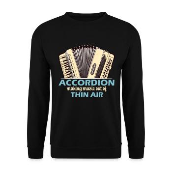 Accordion Making Music Out Of Wind Instrument - Unisex Sweatshirt - black - Front - Alina (178cm) & Michal (187cm)