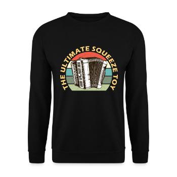 Accordion The Ultimate Squeeze Toy Music Lover - Unisex Sweatshirt - black - Front - Alina (178cm) & Michal (187cm)