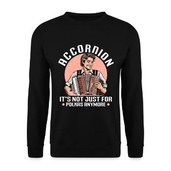 L’accordéon n’est pas seulement pour instrument de musique - Sweat-shirt Unisexe - noir - Devant - Alina (178cm) & Michal (187cm)