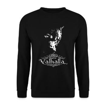 De Shadow Wolf Road à Valhalla Design - Sweat-shirt Unisexe - noir - Devant - Alina (178cm) & Michal (187cm)