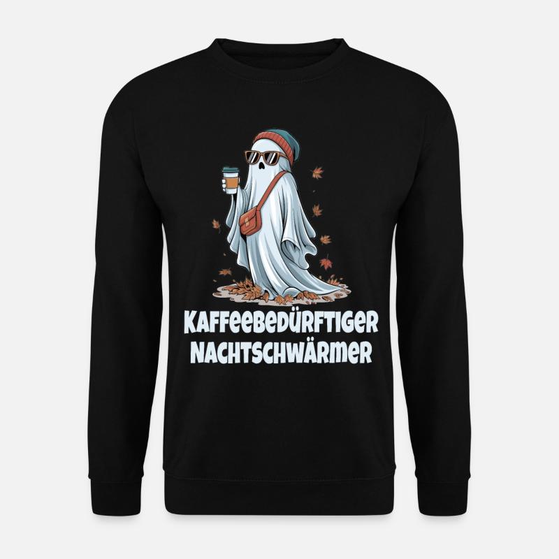 Night owls: ghosts & coffee - Unisex Sweatshirt - black
