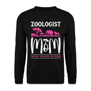 Zoologist Mom The Idol The Myth The Ornithologist - Unisex Sweatshirt - black - Front - Alina (178cm) & Michal (187cm)