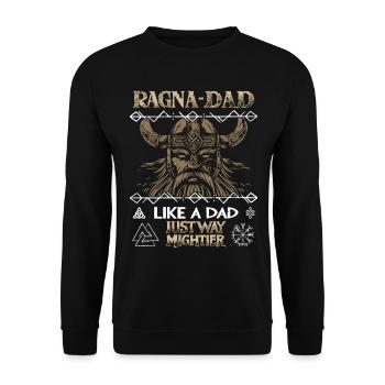 RAGNA-DAD Guerriers vikings pour la fête des pères - Sweat-shirt Unisexe - noir - Devant - Alina (178cm) & Michal (187cm)