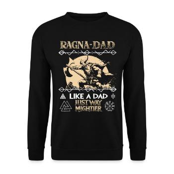 RAGNA-DAD Viking avec hache pour les pères forts - Sweat-shirt Unisexe - noir - Devant - Alina (178cm) & Michal (187cm)