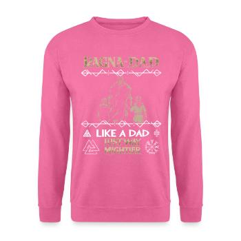 RAGNA-DAD Wikinger-Vater mit Kindern für Vatertag - Unisex Pullover - Pink - Vorne
