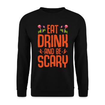 Halloween Costume - Unisex Sweatshirt - black - Front - Alina (178cm) & Michal (187cm)