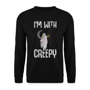 Halloween Costume - Unisex Sweatshirt - black - Front - Alina (178cm) & Michal (187cm)