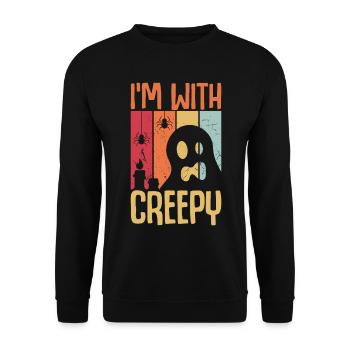 Halloween Costume - Unisex Sweatshirt - black - Front - Alina (178cm) & Michal (187cm)