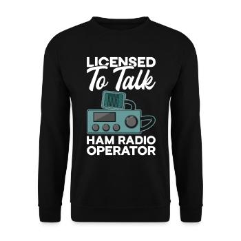 Ham Radio Amateur Radio Amateur Radio - Sweat-shirt Unisexe - noir - Devant - Alina (178cm) & Michal (187cm)