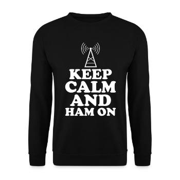 Ham Radio Amateurfunk Amateurfunker Radio - Unisex Pullover - Schwarz - Vorne - Alina (178cm) & Michal (187cm)