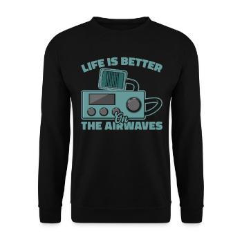 Ham Radio Amateur Radio Amateur Radio - Sweat-shirt Unisexe - noir - Devant - Alina (178cm) & Michal (187cm)