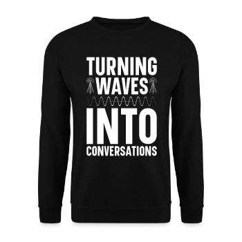 Ham Radio Amateur Radio Amateur Radio - Sweat-shirt Unisexe - noir - Devant - Alina (178cm) & Michal (187cm)