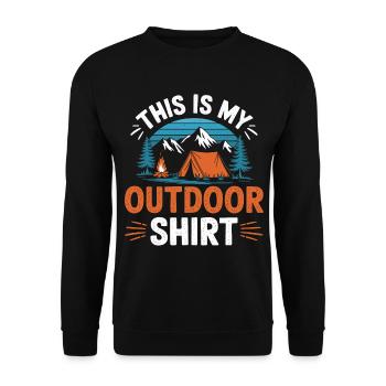 C’est mon Shirt Camping OUTDOOR - Sweat-shirt Unisexe - noir - Devant - Alina (178cm) & Michal (187cm)