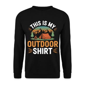 C’est mon Shirt Camping OUTDOOR - Sweat-shirt Unisexe - noir - Devant - Alina (178cm) & Michal (187cm)