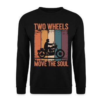 Moto Ferry - Deux roues, liberté infinie - Sweat-shirt Unisexe - noir - Devant - Alina (178cm) & Michal (187cm)