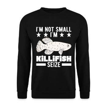 Killifish Quarium Fish - Unisex Sweatshirt - black - Front - Alina (178cm) & Michal (187cm)