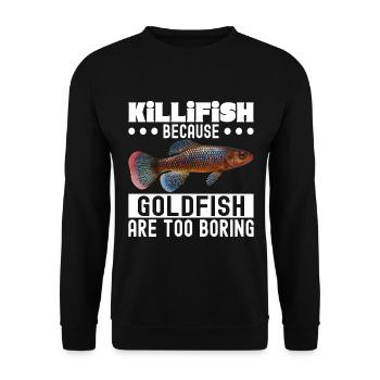 Killifish Quarium Fish - Unisex Sweatshirt - black - Front - Alina (178cm) & Michal (187cm)