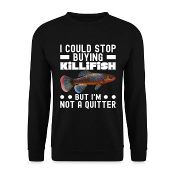 Killifish Quarium Fish - Unisex Sweatshirt - black - Front - Alina (178cm) & Michal (187cm)