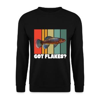 Killifish Quarium Fish - Unisex Sweatshirt - black - Front - Alina (178cm) & Michal (187cm)