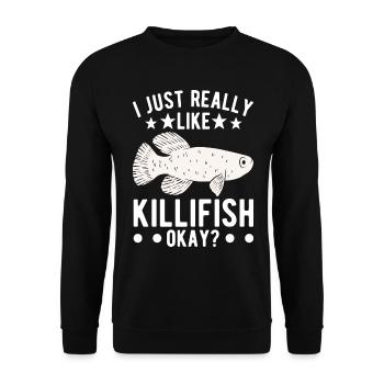 Killifish Quarium Fish - Sweat-shirt Unisexe - noir - Devant - Alina (178cm) & Michal (187cm)