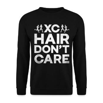 XC Running Cross Country Runner XC Runner - Unisex Pullover - Schwarz - Vorne - Alina (178cm) & Michal (187cm)