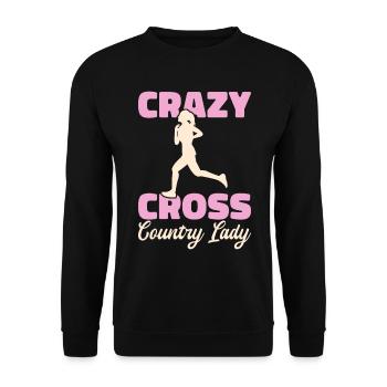 XC Running Cross Country Runner XC Runner - Sweat-shirt Unisexe - noir - Devant - Alina (178cm) & Michal (187cm)
